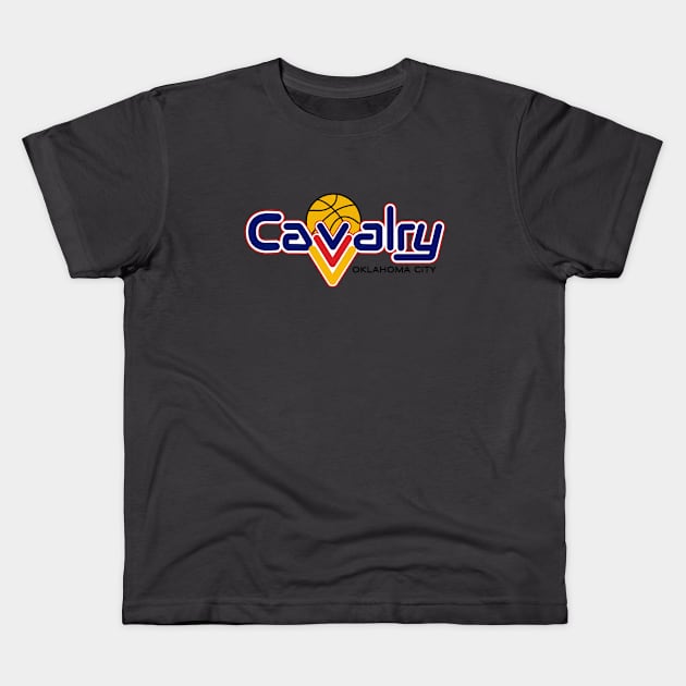 Classic Oklahoma City Cavalry Basketball 1990 Kids T-Shirt by LocalZonly